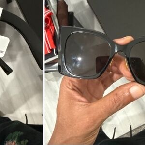 Yves Saint Laurent Black and Gold Sunglasses